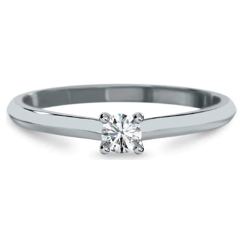 women’s princess cut diamond engagement ring-Swarovski Essentials Solitaire Round Diamond Ring Sterling Silver