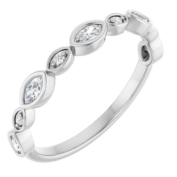 women’s infinity ring-Platinum 1/4 CTW Lab-Grown Diamond  Anniversary Band