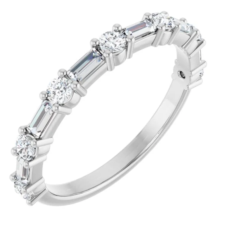 women’s promise ring for her-Platinum 5/8 CTW Lab-Grown Diamond  Anniversary Band