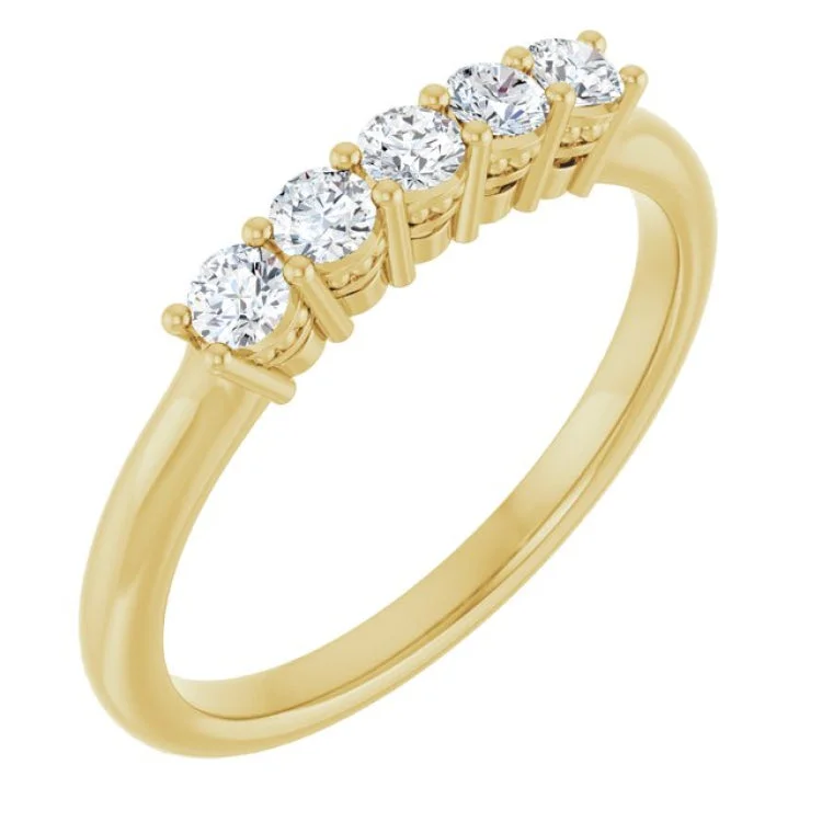 women’s minimalist ring-14K Yellow 1/3 CTW Lab-Grown Diamond  Anniversary Band