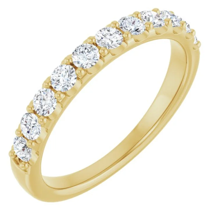 women’s pearl ring-14K Yellow 1/2 CTW Lab-Grown Diamond Anniversary Band