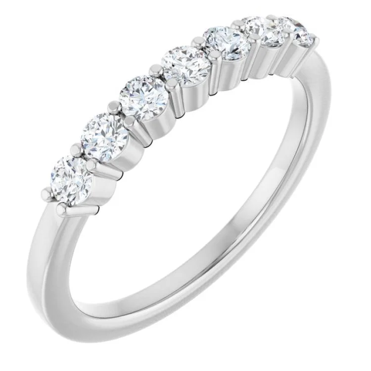 women’s stacked rings for women-Platinum 5/8 CTW Lab-Grown Diamond Anniversary Band