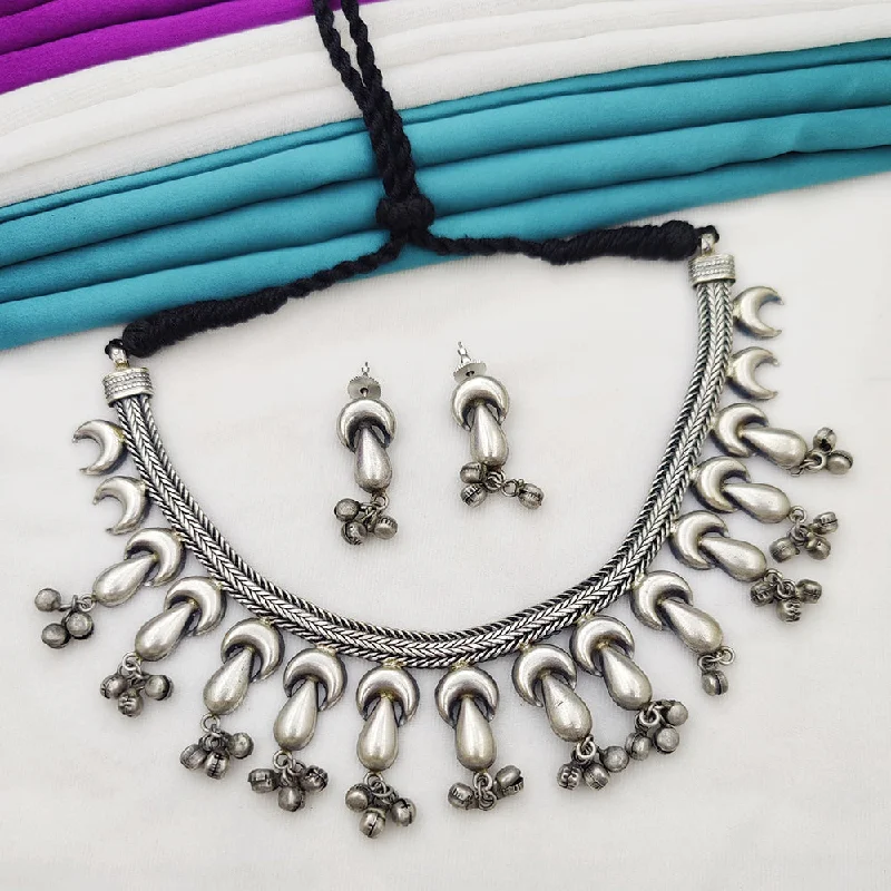 women’s statement necklace-Fancyla Oxidised Plated Necklace Set