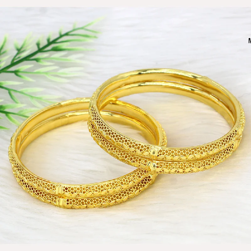 women’s casual bracelet-Mahavir Dye Gold Plating Bangles Set