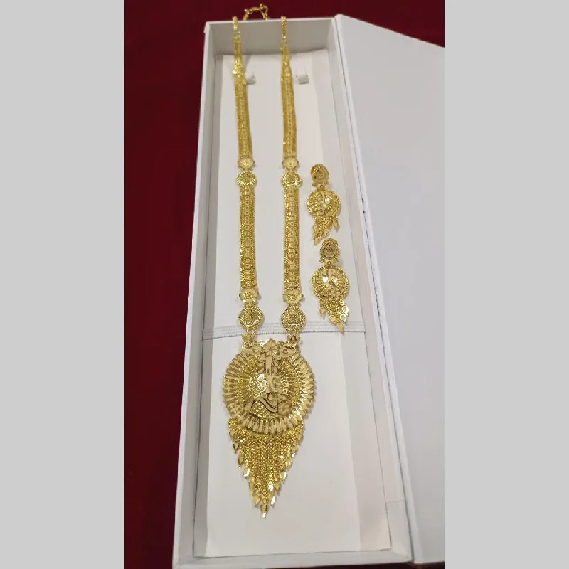 women’s long chain necklace-Pari Art Jewellery Forming Long Necklace Set