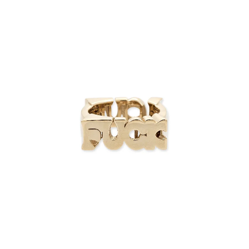 women’s adjustable ring-FUCK & LOVE GROOVY RING